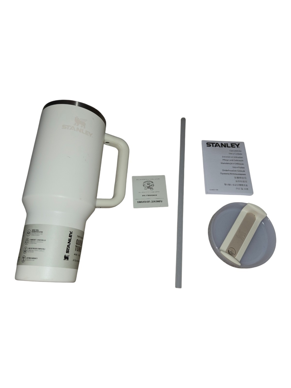 Authentic Stanley 40oz Quencher H2.0 FlowState Tumbler - Cream